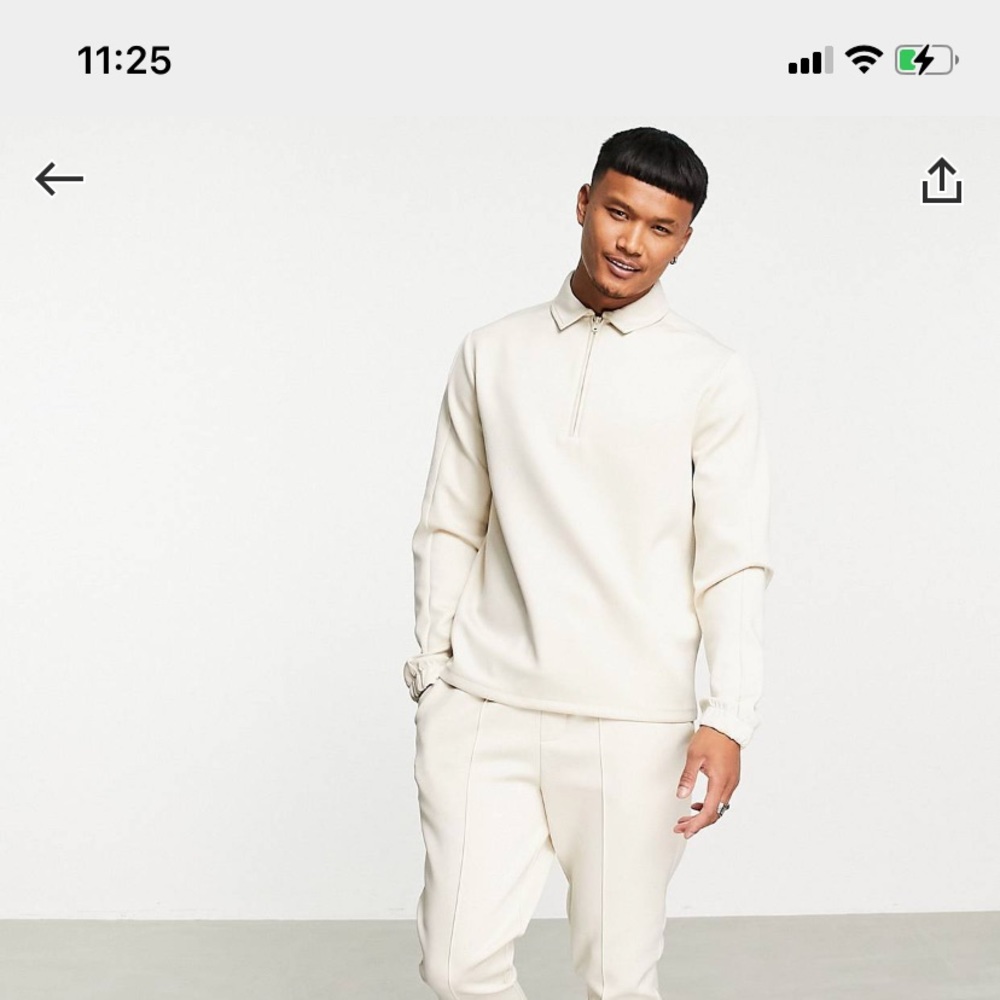 ASOS design Scuba Quarter Zip